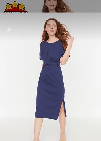 Trendyol & Milla Navy Midi Kadin Gunluk Elbise