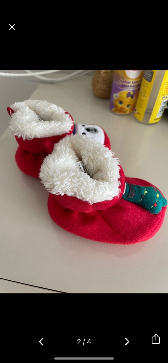 Yılbaşı Temalı Nakışlı  Bebek Ev Botu - Görsel 2