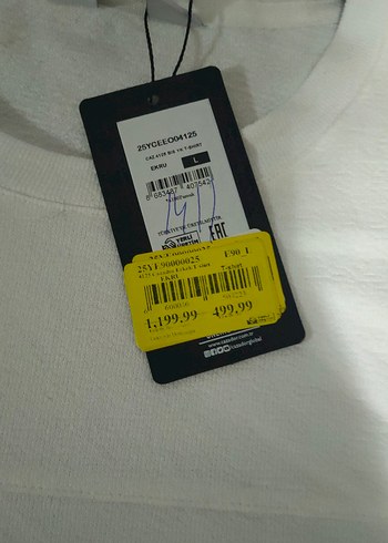 Cazador Beyaz Erkek Oversize Tişört Örme kumaş - Görsel 5