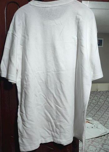 Cazador Beyaz Erkek Oversize Tişört Örme kumaş - Görsel 4