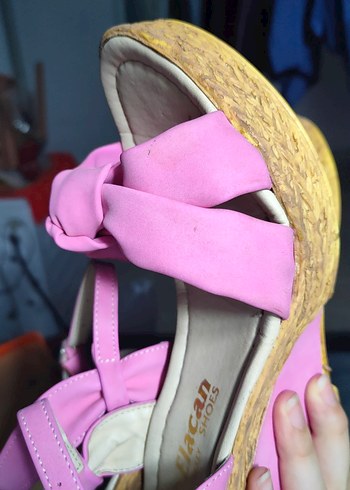 Pembe Kadın Dolgu Topuklu - Görsel 10