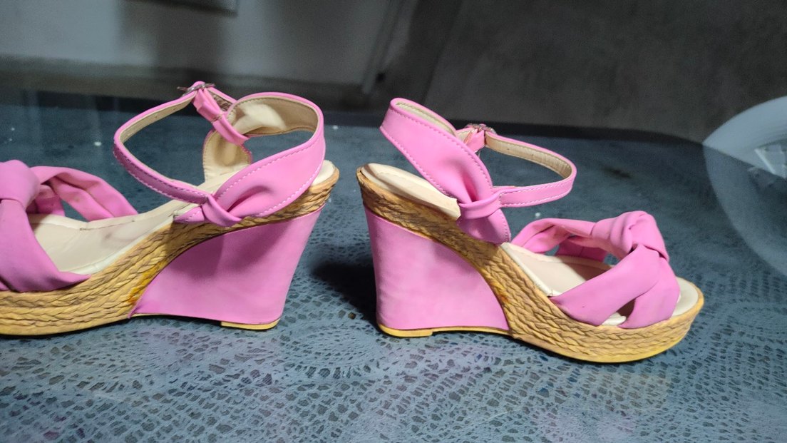 Pembe Kadın Dolgu Topuklu - Görsel 3