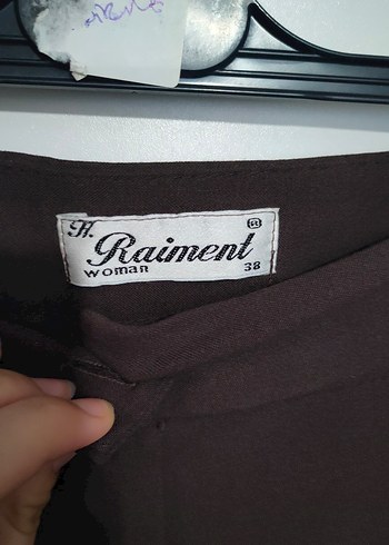 Kahverengi Kumaş Düz Bol Kesim Pantolon - Görsel 3