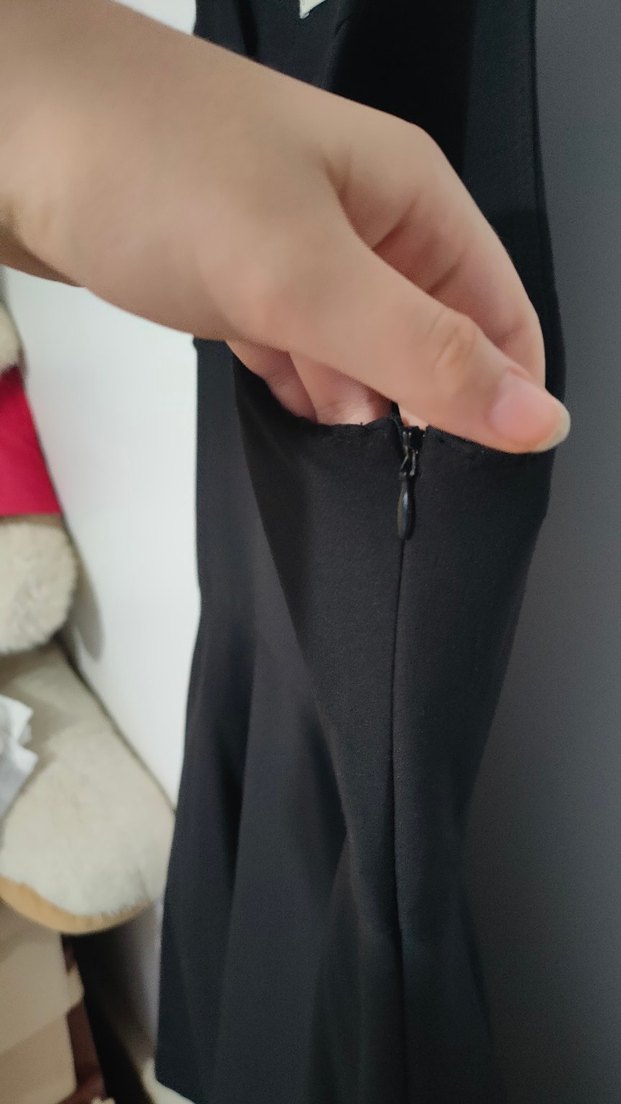 Siyah Kolsuz Mini Elbise - Görsel 3