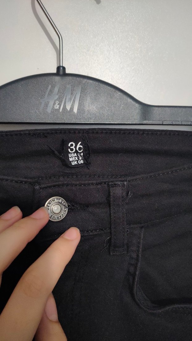 Siyah İspanyol Paça Kadın Kot Pantolon - Görsel 4