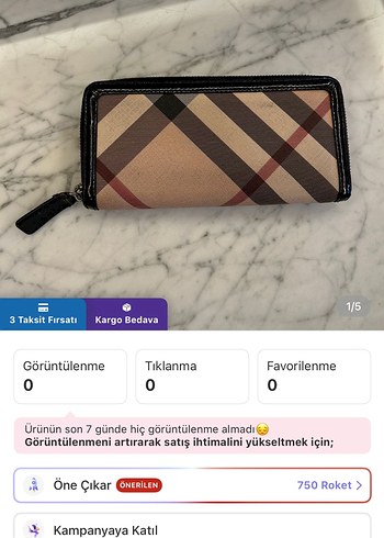 Orijinal Burberry Cuzdan