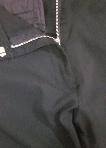 s Beden Kadın Siyah Kumaş Pantolon Fırfırlı