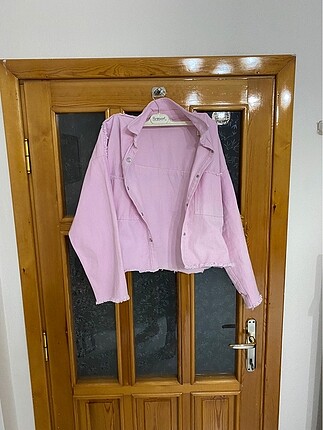 VİNTAGE PEMBE KOT CEKET
