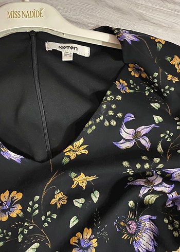 Uzun Kollu Mor Çiçekli Bohem Elbise - Görsel 3