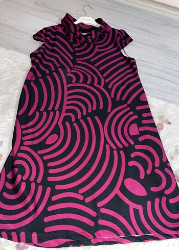 Pembe Desenli Uzun elbise - Görsel 2