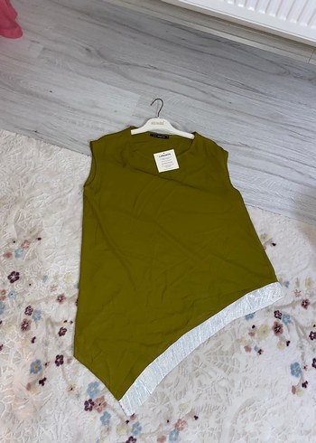 Kolsuz Kısa Kesim Keten Bluz - Görsel 5