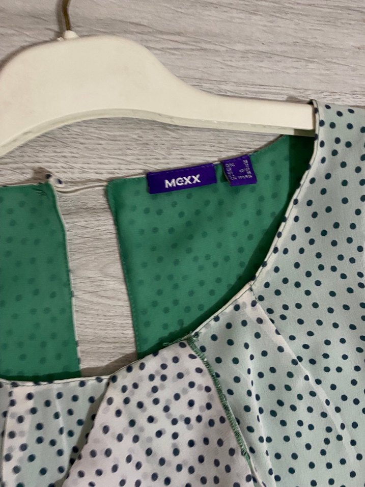 Yeşil Puantiyeli Kolsuz Elbises 38 beden - Görsel 3