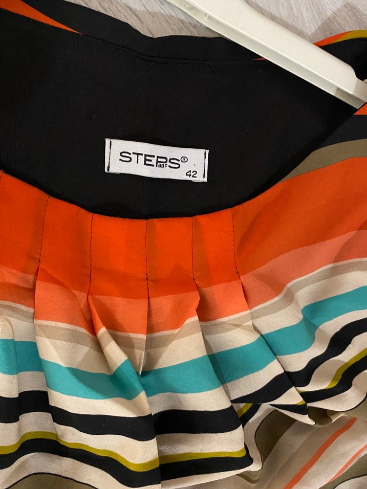 Çok Renkli Kolsuz Midi Bohem Elbise - Görsel 3