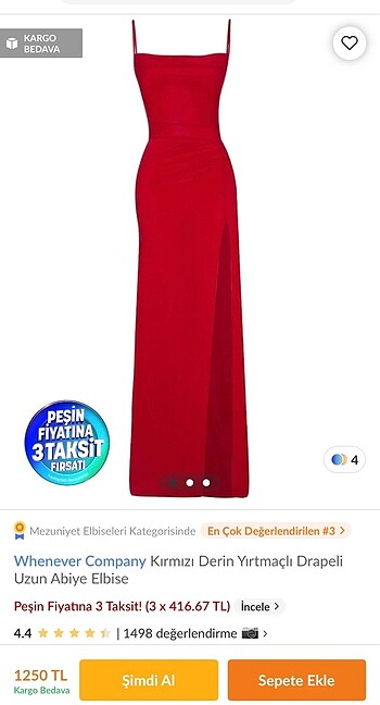 Yırtmaçlı elbise