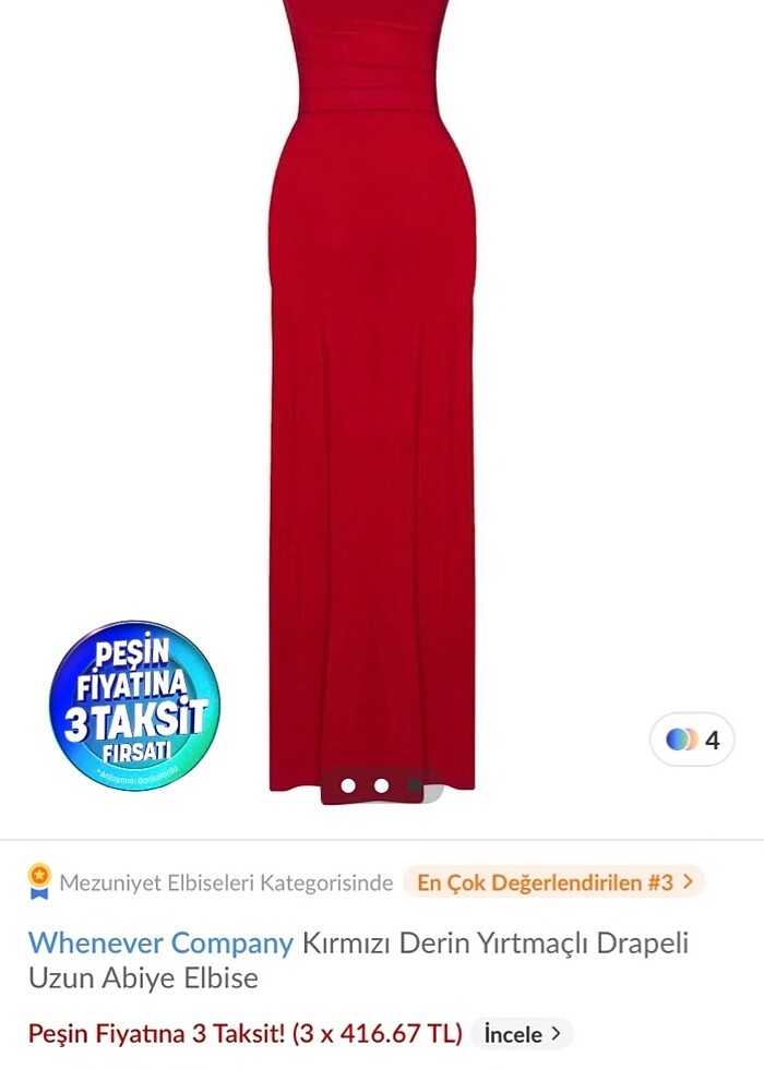 Yırtmaçlı elbise - Görsel 3