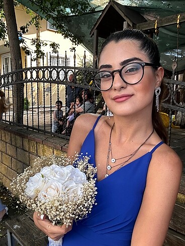 s Beden lacivert Renk Abiye elbise