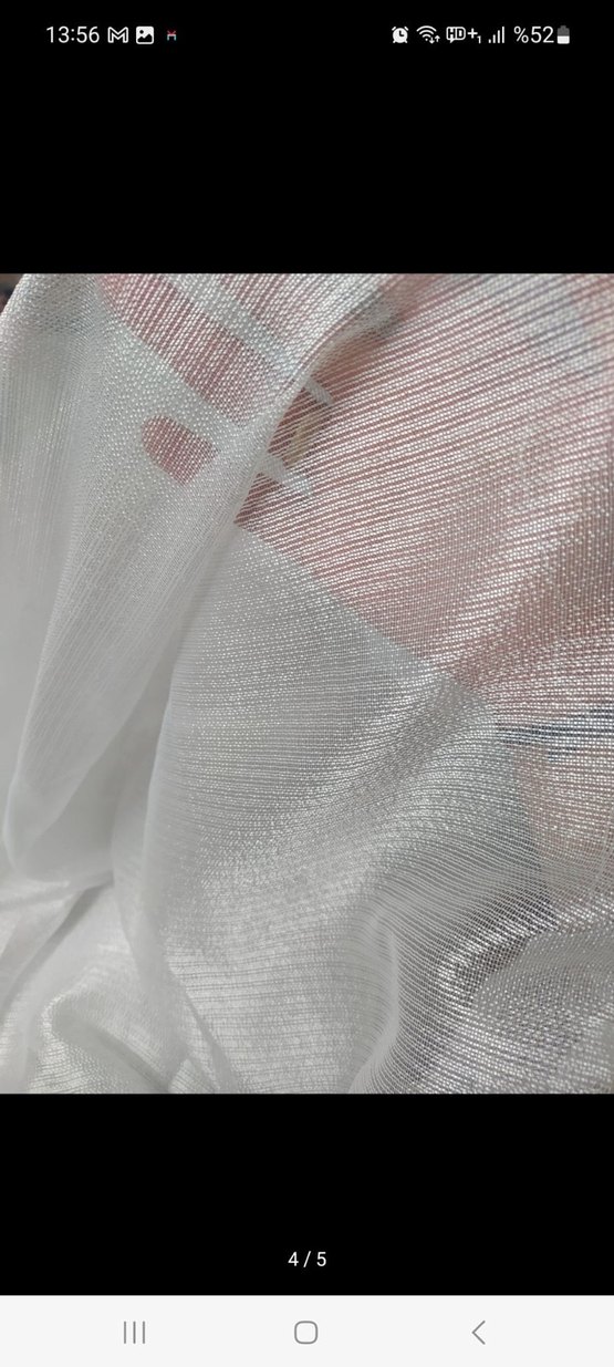 Beyaz Modern Düz Tül Perde - Görsel 2