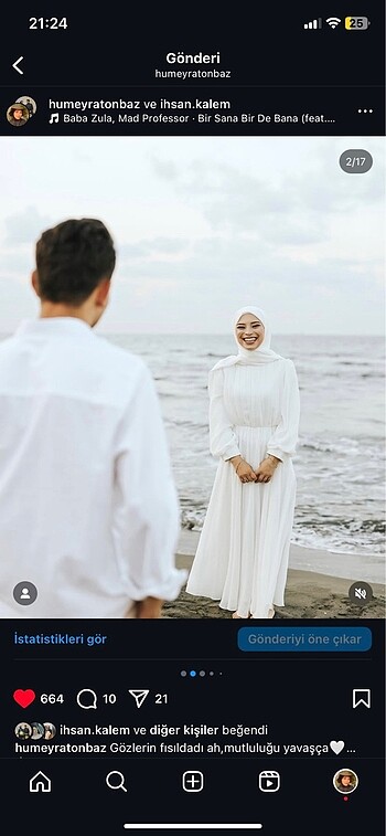 Zara Beyaz şifon elbise
