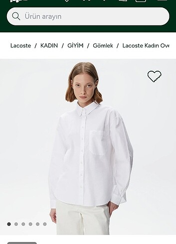 m Beden beyaz Renk Lacoste Gömlek 