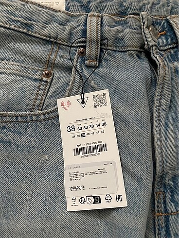 m Beden zara mavi jean