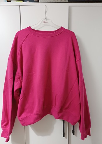 Bershka Bershka Pembe Oversize Kadın Sweatshirt