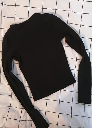 xs Beden siyah Renk Bershka uzun kollu body
