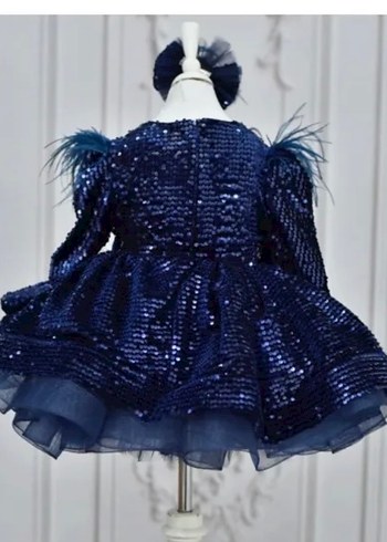 Pul payetli kız çocuk abiye - Görsel 4