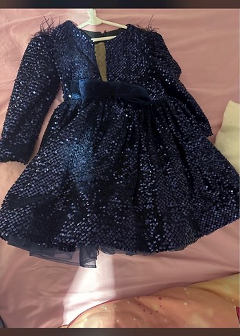 Pul payetli kız çocuk abiye - Görsel 3