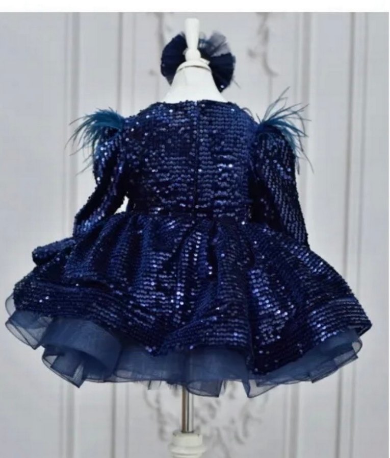 Pul payetli kız çocuk abiye - Görsel 4