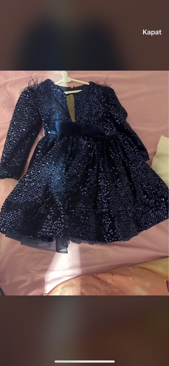 Pul payetli kız çocuk abiye - Görsel 3