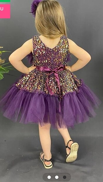 Kız çocuk kabarık abiye - Görsel 2