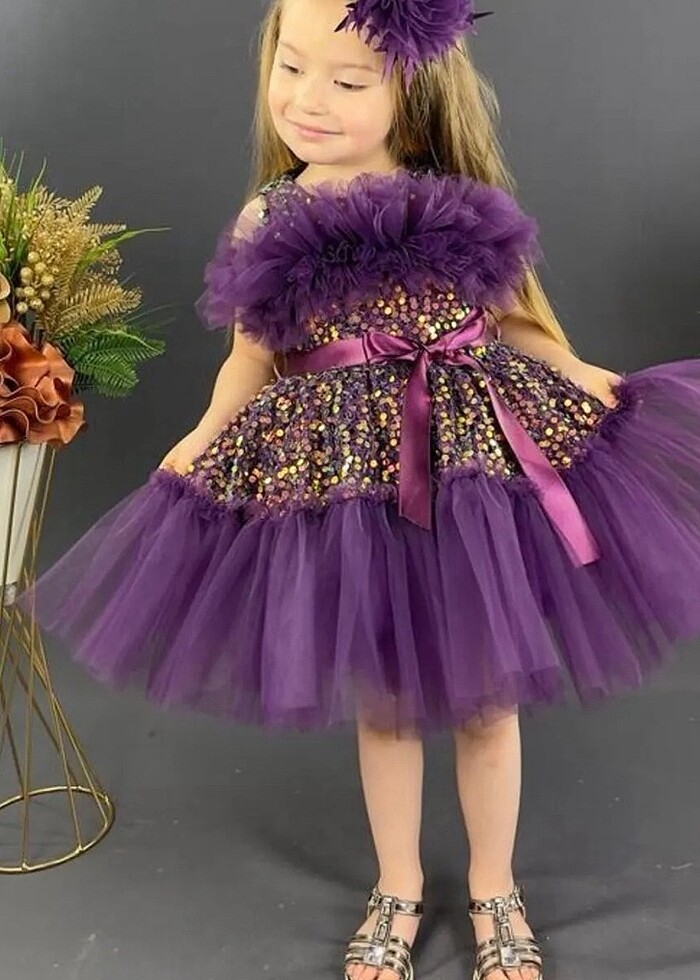 Kız çocuk kabarık abiye - Görsel 3