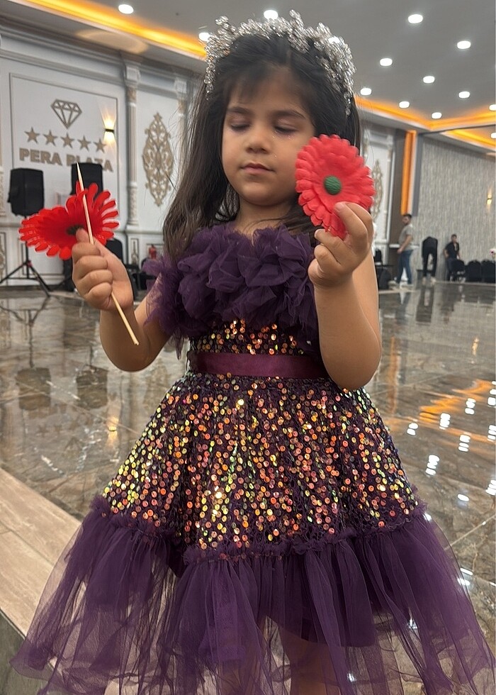 Kız çocuk kabarık abiye - Görsel 4