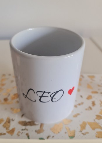Karaca Sarman Kedi Leo Desenli Seramik Kupa