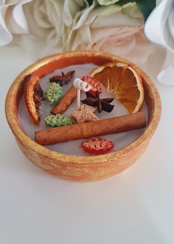 Tarçın kokulu,Dekoratif Mum - Görsel 2