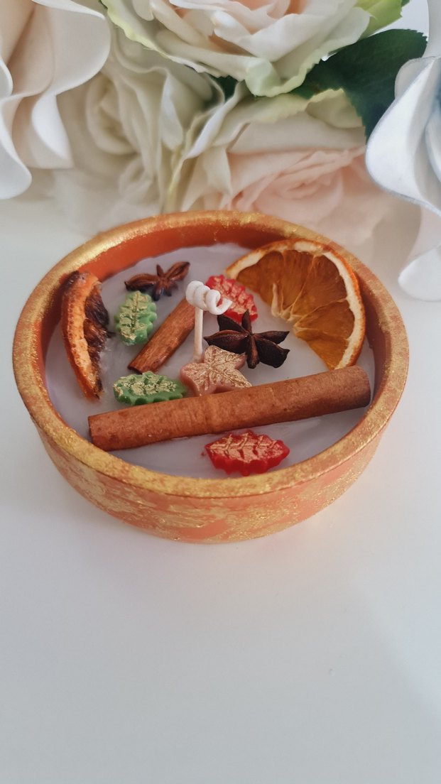 Tarçın kokulu,Dekoratif Mum - Görsel 2