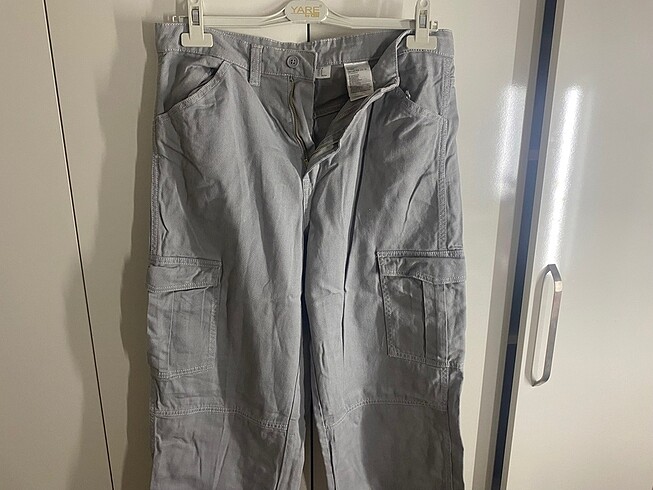 H&M Gri Kargo Pantalon