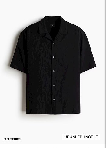 H&M Erkek Loose Fit Krinkle Gömlek