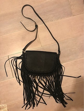 Stradivarius siyah çapraz çanta