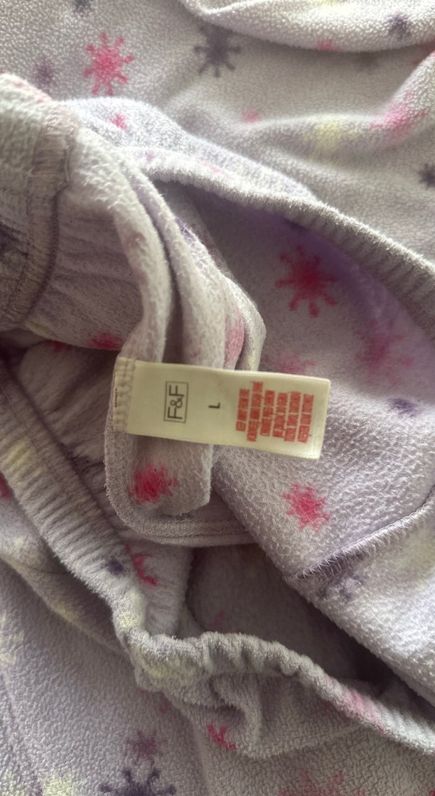 Uzun Kollu Mor Desenli Rahat Polar Pijama - Görsel 4