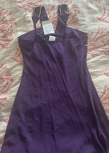 Parlak Mor Drapeli Gecelik - Görsel 5