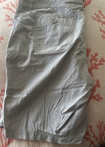 Düğmeli Gri Midi  Şort - Görsel 5