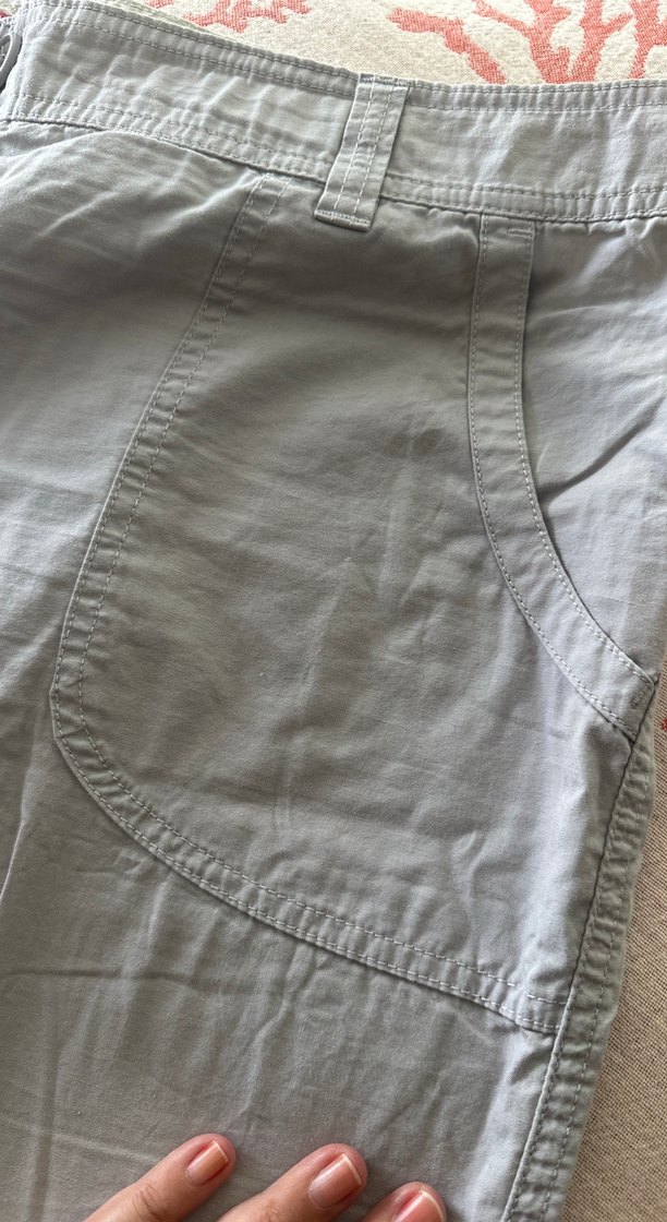 Düğmeli Gri Midi  Şort - Görsel 2