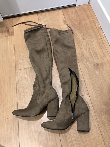 Kahverengi,nude,camel çorap çizme 36 numara yepyeni
