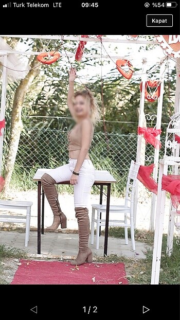 36 Beden Kahverengi,nude,camel çorap çizme 36 numara yepyeni