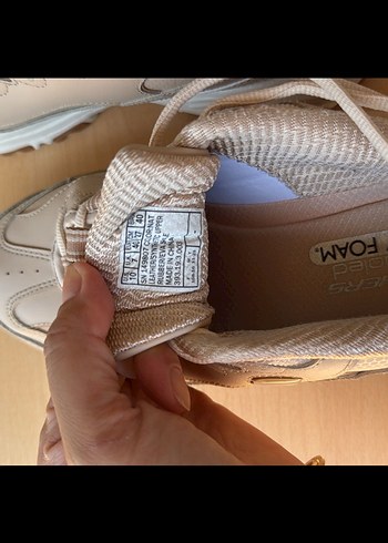 Skechers Bej Bağcıklı Kadın Sneaker