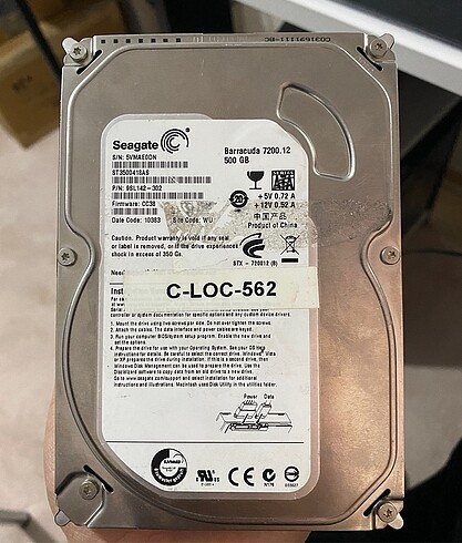 SEAGATE 500GB HARDDİSK 7200RPM HDD
