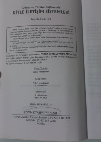 Dünya ve Türkiye Bağlamında Kitle İletişim Sistemleri Metin Işık - Görsel 3