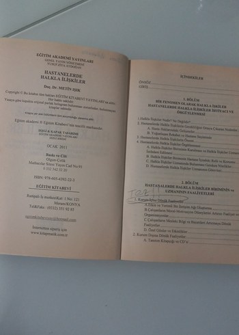 Hastanelerde Halkla İlişkiler Kitabı Metin Işık - Görsel 3