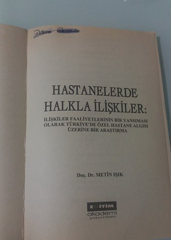 Hastanelerde Halkla İlişkiler Kitabı Metin Işık - Görsel 2